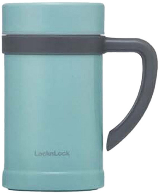 락앤락 스텐 이지 보온머그 손잡이 보온병 500ml 민트 핑크 LHC4253