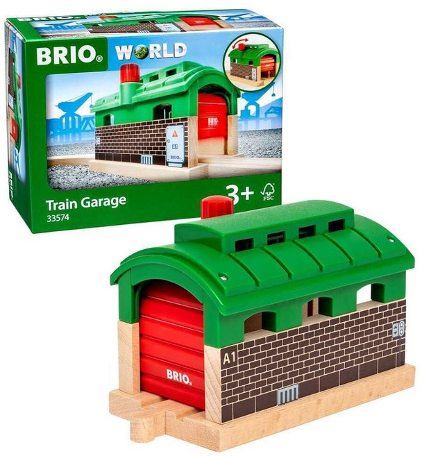 정품++ BRIO World 33574 - 기차 차고 1 피스 나무 액세서리 이상