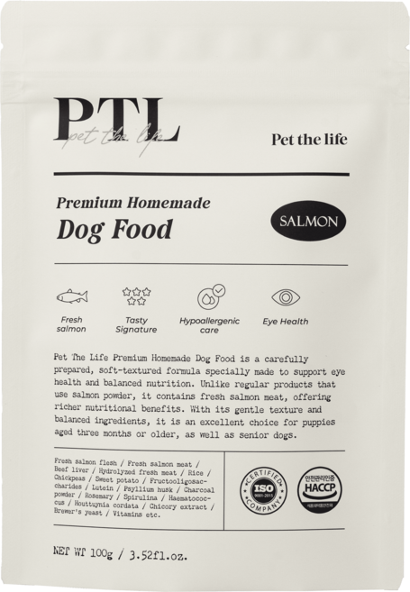 펫더라이프 강아지 노견 눈물 알러지 사료, 100g, 10개, 피부/피모+알러지