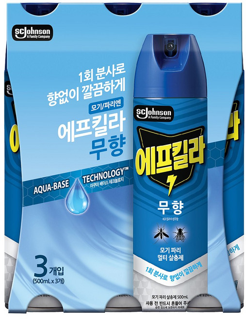 에프킬라 에어로졸 무향 500ml 3개, 1개