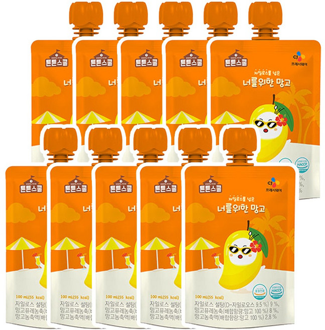 CJ 튼튼스쿨 너를위한 망고, 10개, 100ml