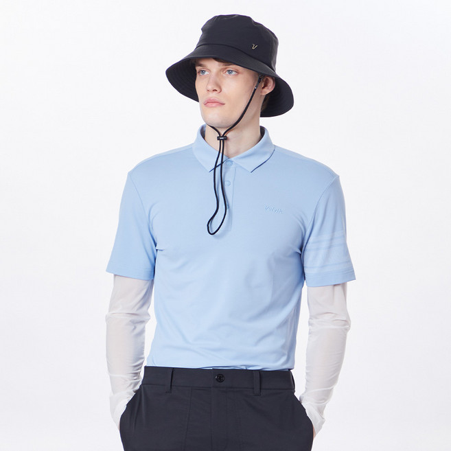 볼빅 10%다운로드쿠폰 남성 골프 냉감소매 레이어드 반팔 제에리 티셔츠 VMTSO302_LL