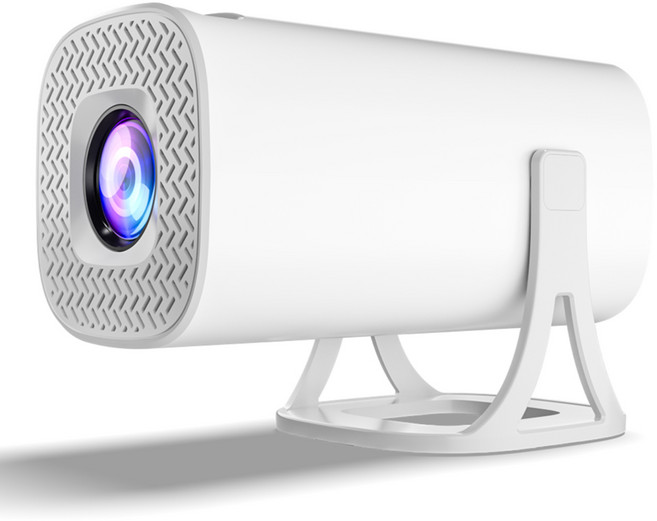 씽크라이프 무선 미러링 각도조절 빔 프로젝터 OTT 내장 1080P FHD HDMI 지원, 세트E, 화이트