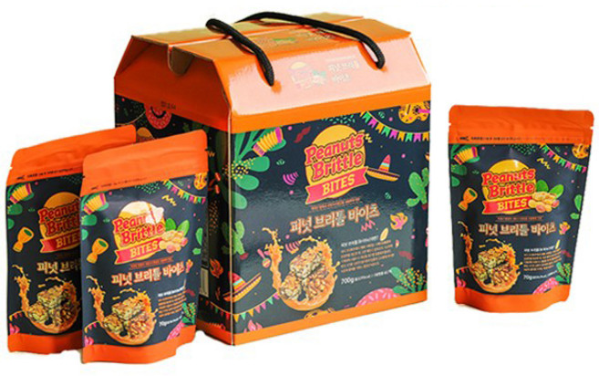 [간식팩토리]피넛 브리틀 바이츠 70g x 10개 (한박스), 단품세트(70g x 10봉지)