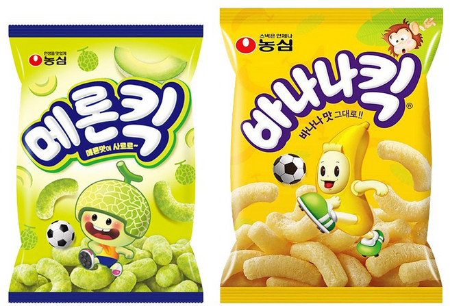 농심 메론킥60g 3개+바나나킥75g 3개