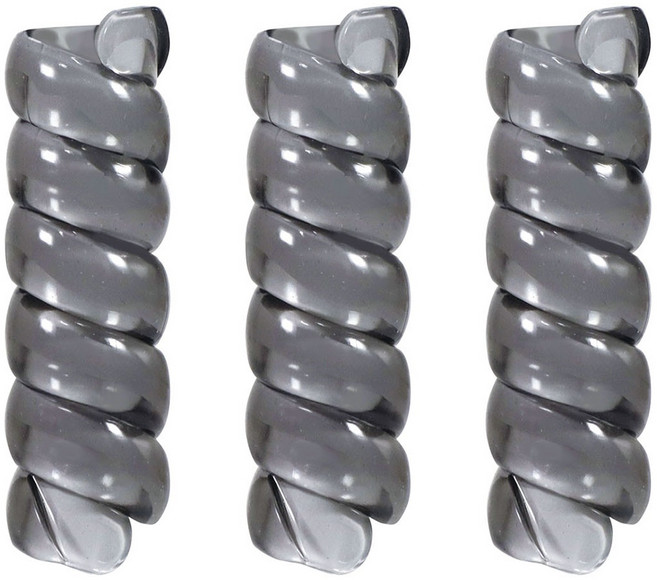 쿠츠와 푸뉴 스파이럴 연필 그립 3개입, 다크 그레이, 1개