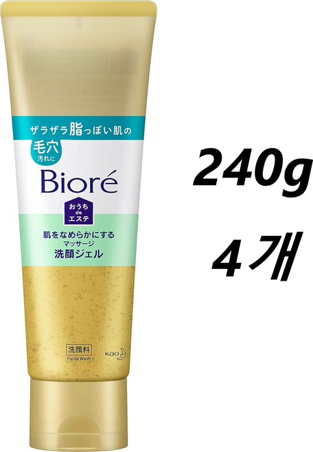 비오레(Biore) 홈 드 에스테 매끈하게 만드는 마사지 세안젤, 4개