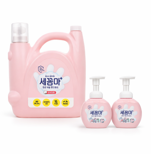 온더바디 세균아 꼼짝마 핸드워시 대용량 3.5L 파우더향 + 증정(250ml 공병 2개) 세꼼마, 1개