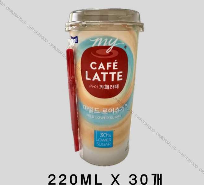 매일유업 카페라떼 마일드 로어슈거 220ml 컵커피, 30개