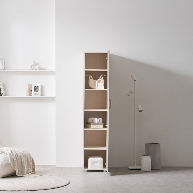 사사가구 E0 블리 400 6단 도어형 선반 옷장, 투톤워시