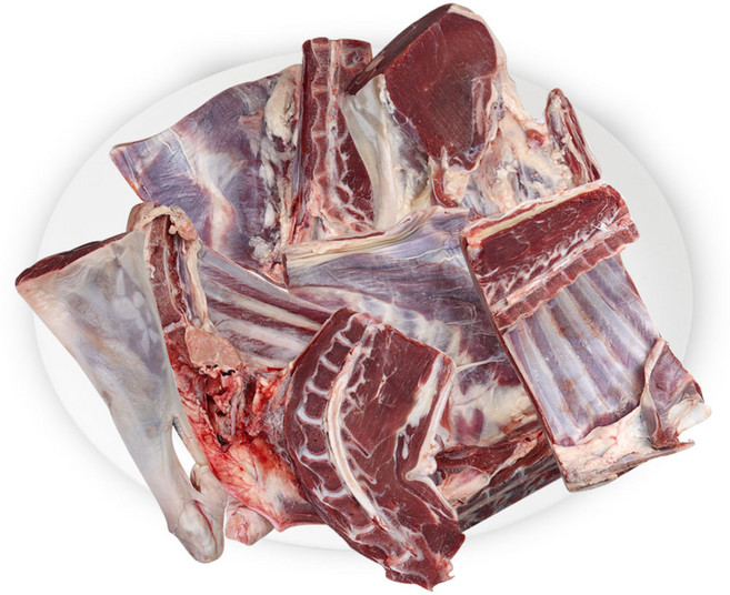 (배터짐) 보신용 뼈있는 염소고기 모듬지육 (껍데기있음) (일요일&당일발송), 1개, 2kg