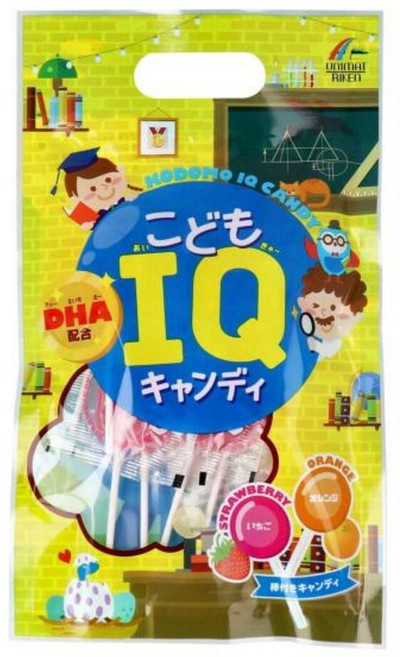UNIMATRIKEN 雪拼日韓兒童糖果軟糖 含肝油DHA 多種口味咀嚼糖棒棒糖 棒棒糖-IQ+DHA-草莓橘子, 1個, 棒棒糖-IQ+DHA-草莓橘子26/10