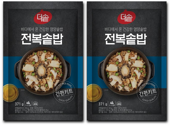 혼밥 보양식 저지방 고단백 타우린 전복 솥밥 밀키트 371g 1+1 (2개)