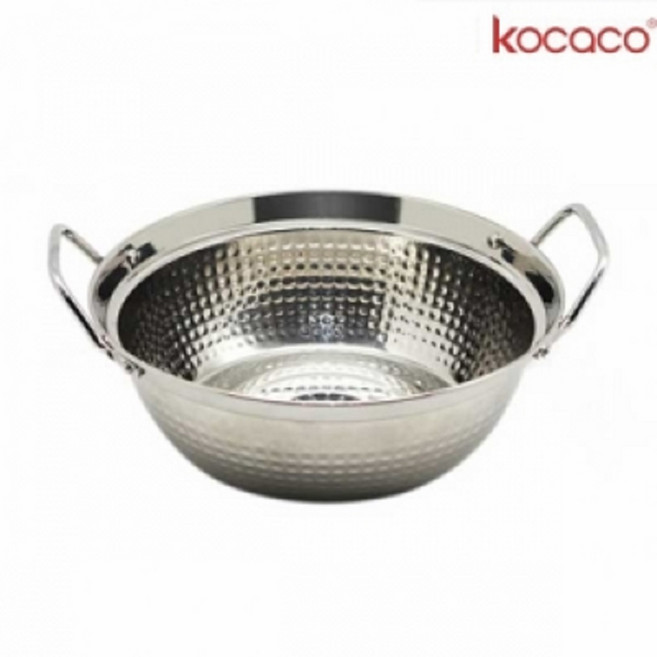 코카코 함마톤IH 인덕션 스텐레스 전골냄비 20cm / 26cm 샤브샤브 / 부대찌개, 1개, 실버