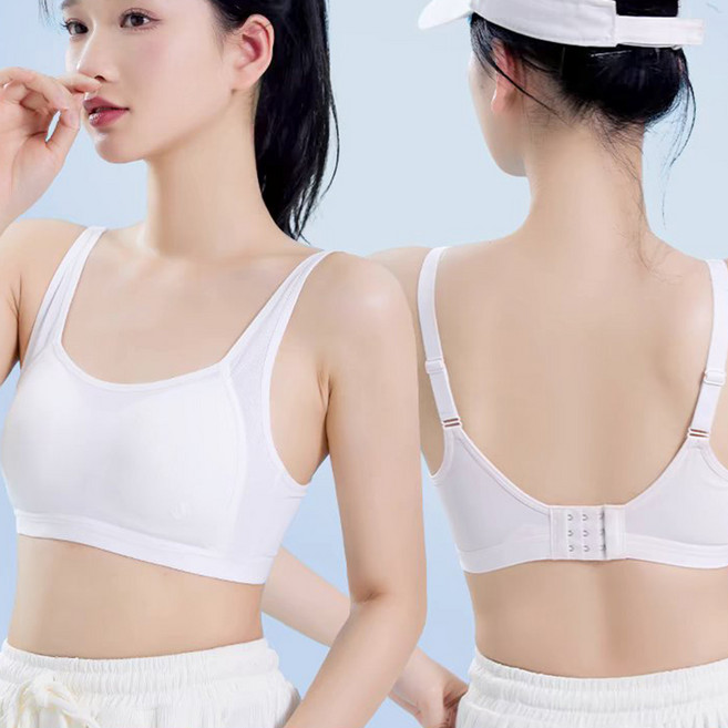 애보 빅 사이즈 프리미엄 에어메쉬 후크형 3단계 주니어 성장기 브라 2종 세트