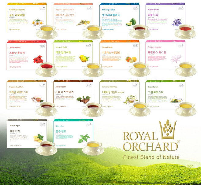 로얄오차드 11종 택1 차 티백 천연티 허브 티 캐모마일 루이보스 얼그레이 꽃차 레몬 라벤더 민트 히비스커스 홍차 녹차 진저 18개입, 1개