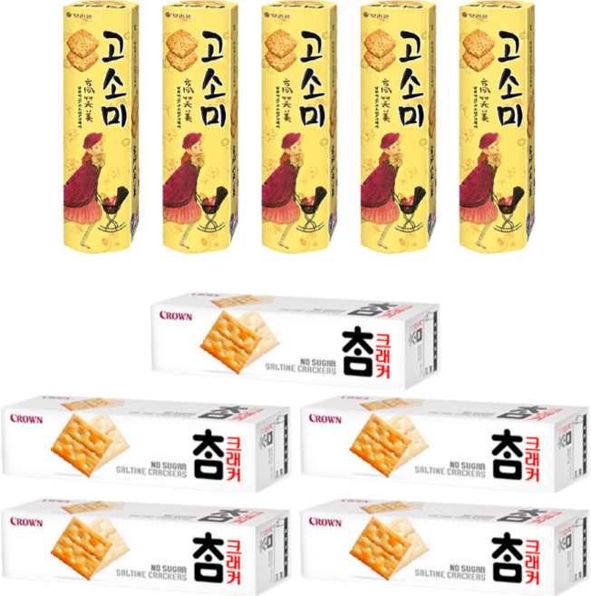 오리온 고소미 70g 5개 + 참크래커 56g 5개 (총10개), 상세페이지 참조