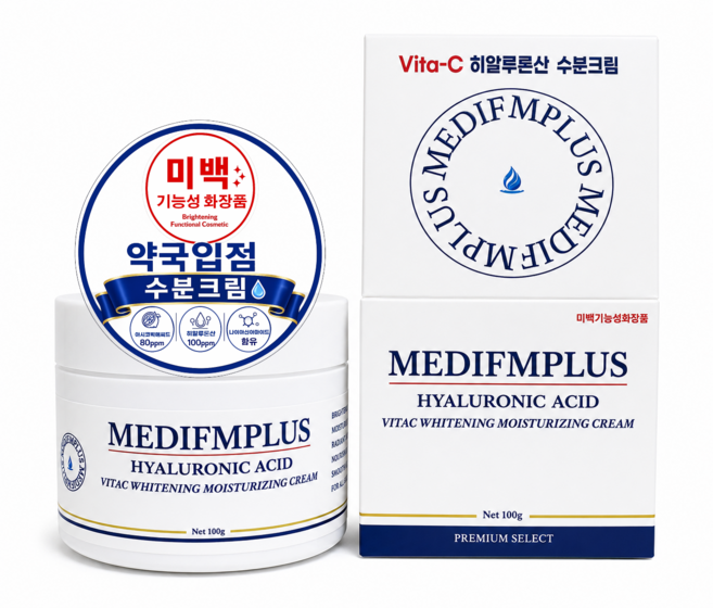[약국입점판매]메디에프엠플러스 히알루론산 비타씨 화이트닝 수분크림 속건조 수부지, 1개, 100g