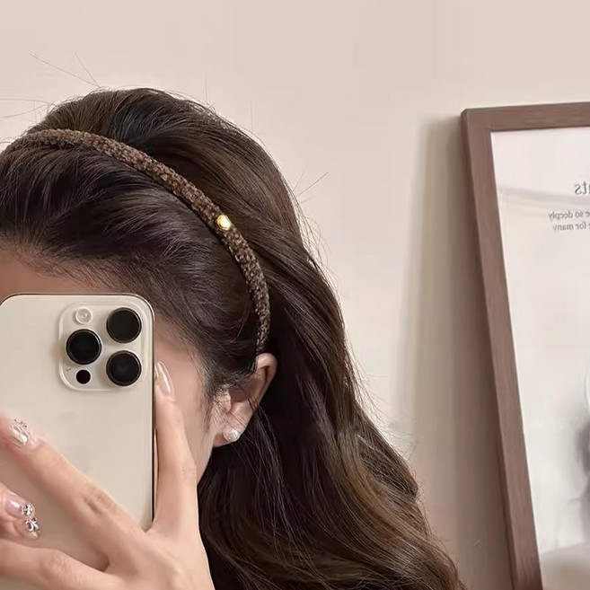 소우샵 벨로아 심플 얇은 머리띠 2개세트 머리띠