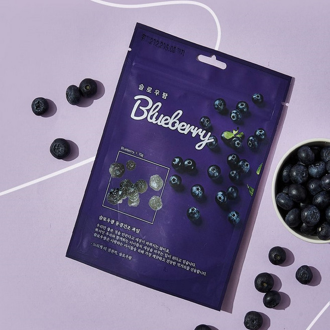 슬로우팜 과일 동결건조 강아지간식, 1개, 15g, 블루베리