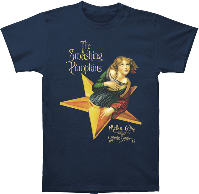ROCKPANDA The Smashing Pumpkins Mellon Collie Navy 반팔티