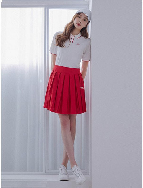 헤일리 헤일리골프 여성 이중 맞주름 큐롯 스커트 HUCWK1218