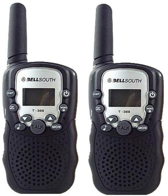 미니 멀티 생활무전기 T388 2개/세트 초소형 생활 무전기 워키토키 생활용T-388, 블랙2개