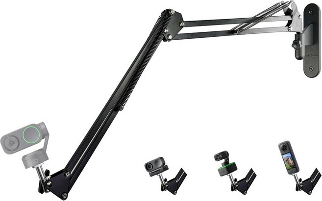 AceTaken Link-2C 웹캠 벽걸이 거치대 스탠드 인스타360 링크 2 2C PTZ 4K 및 X4 X3 X2 액션 카메라 호환, Link-2C 웹캠 벽걸이 거치대 Insta360 링크, 1개
