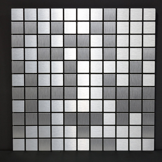 (무료배송) 현대 접착식 메탈타일(10장/1박스) 스텐타일 알루미늄타일 주방데코타일 주방리폼타일 (15시 이전 주문건 당일출고), 10개, 바둑타일2.5cm(HMT99310)