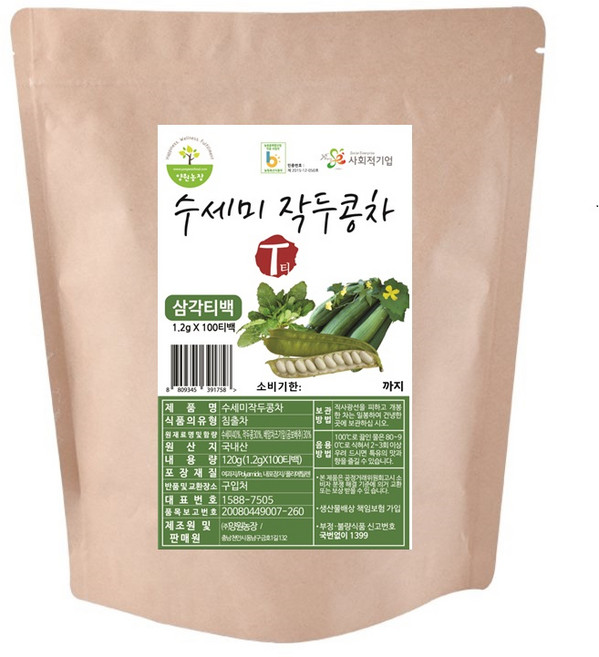 양원농장 수세미작두콩차, 100개입, 1개, 1.2g