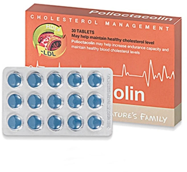 네이처스패밀리 폴리옥타콜린 POLIOCTACOLIN 콜레스테롤 30정, 1개 - 쿠팡