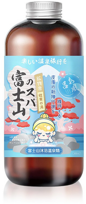 PURE 富士山沐浴溫泉精 溫和潔淨保濕 居家享受日式溫泉體驗, 1個, 500ml