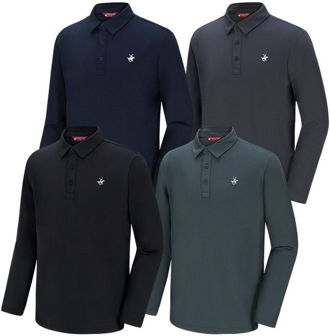 비버리힐즈폴로클럽 베이직 카라 스판 가벼운 긴팔 카라티 EPY9T72