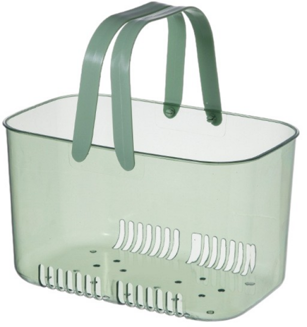 에이프런 물빠짐 목욕바구니 투명 수영, 그린