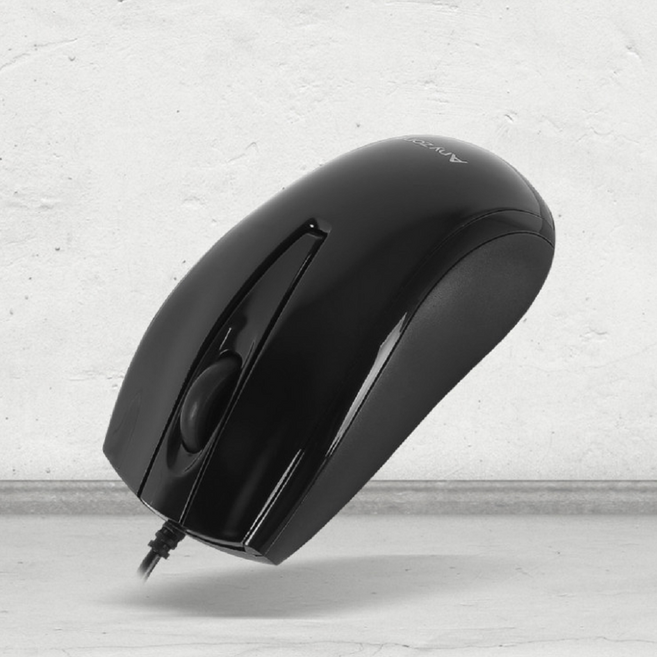 가정용 사무실 사무용 PC 컴퓨터 노트북 저가 PS2 USB 유선 마우스, 블랙