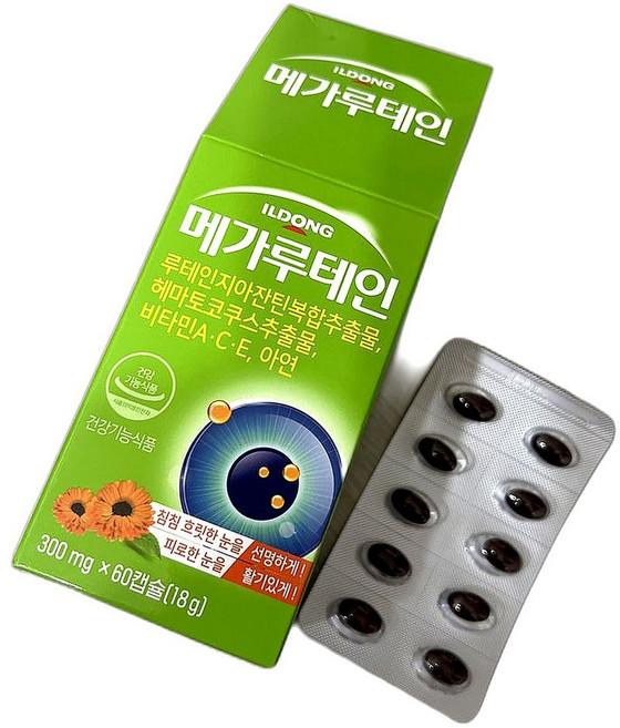 눈 건강 영양소 풍부 루테인 보충제 면역력 지원 영양제 120캡슐 1개, 120정