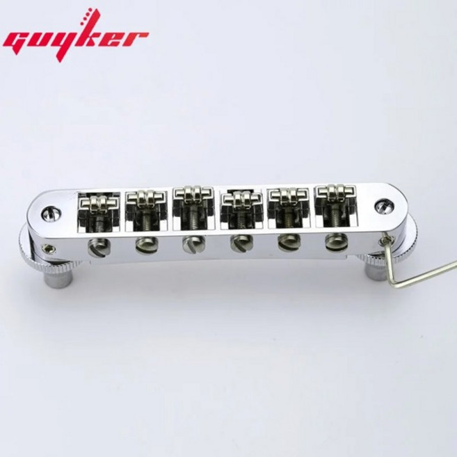 GUYKER Tune-O-Matic 롤러 안장 기타 브릿지 포스트 홀 4.2mm, 03 03 CR, 1개