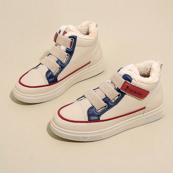 Modern Fashion 여성 발편한 벨크로 방한화 겨울 털 운동화 E89