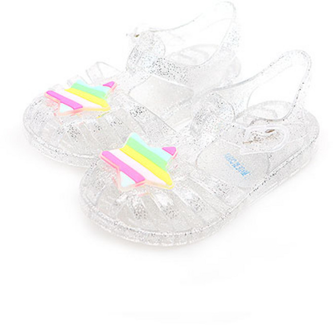 J143 레인보우 스타 반짝 젤리슈즈