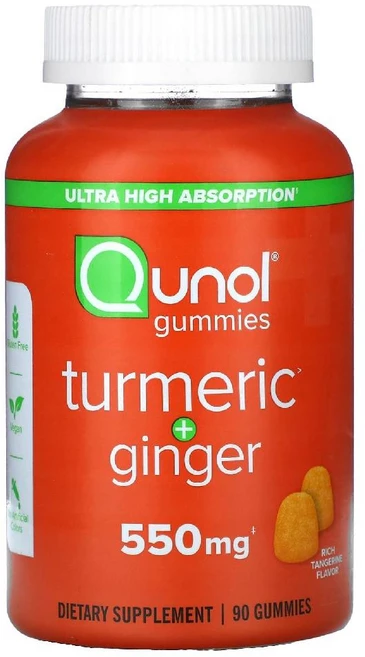 큐놀 터메릭 진저 550mg 구미젤리 Turmeric Ginger 탄제린 90개 - 쿠팡