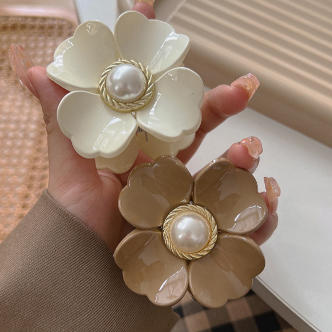 미다미 플라워 진주올림머리 집게핀 2P세트