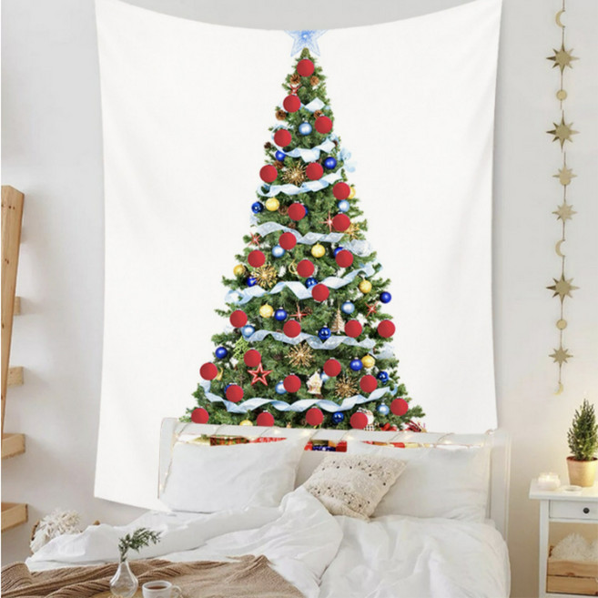 트리 가리개 크리스마스 벽트리 패브릭 포스터 커튼 장식 초대형 GW몰, 트리B, 1개