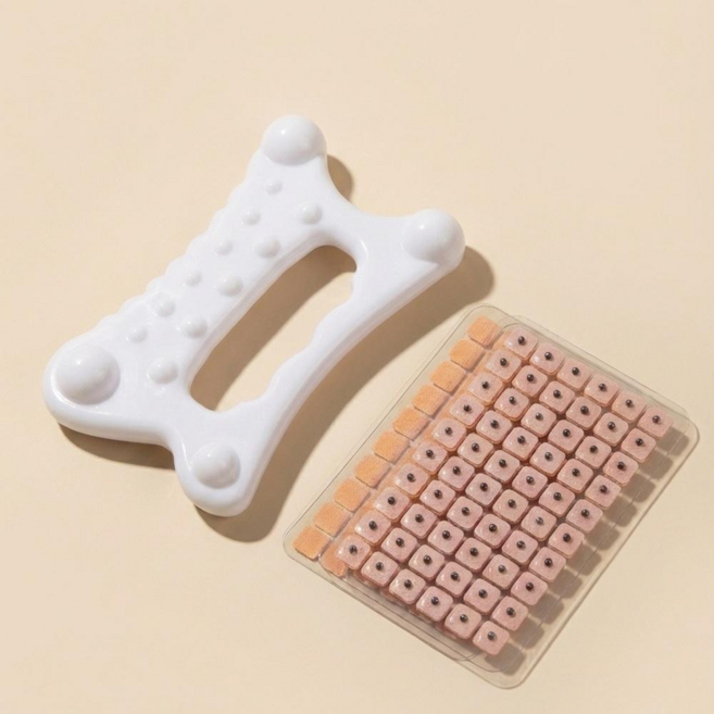 모스탠 괄사 귀 지압 패치 세트, 화이트, 1세트