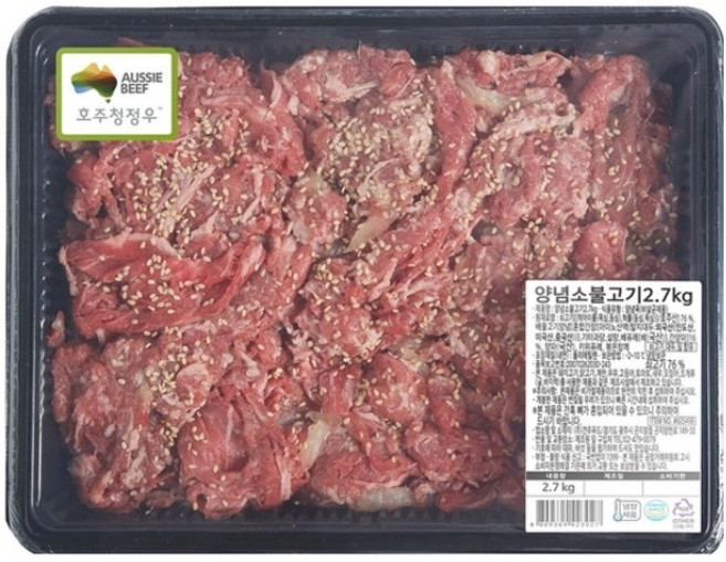 코스트코 호주산 양념 소불고기 2.7kg, 2개