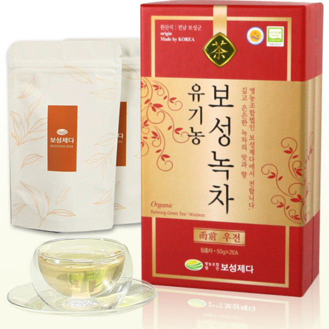 보성제다 최상급 녹차 우전 100g 유기농 보성녹차 선물용, 1개, 2개입, 50g
