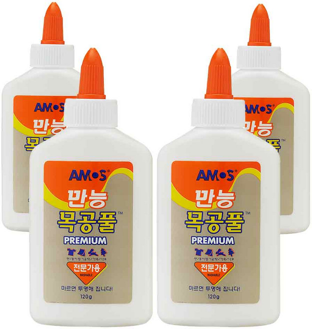 아모스 만능 목공풀 36g, 120g, 4개