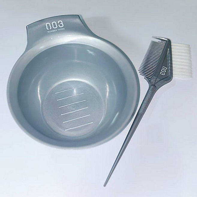 넘버쓰리 고급 염색볼+염색빗, 1세트