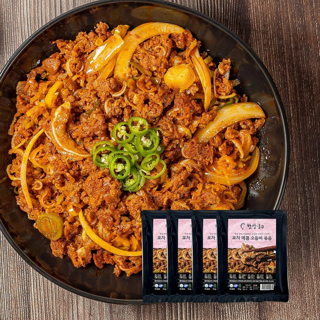 [한상궁] 포차매콤 오돌뼈볶음 간편조리, 4개, 600g