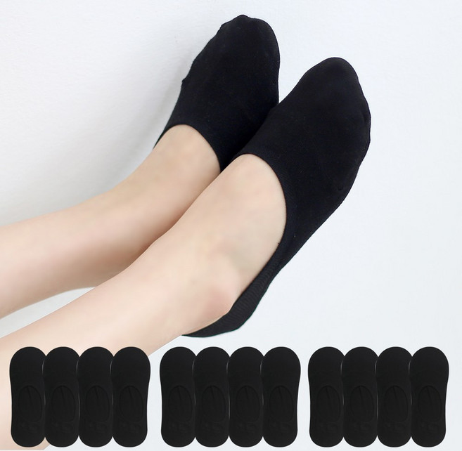 에버핸디 남여 구멍보완 발끝 두겹 페이크삭스 양말 실속형 12켤레