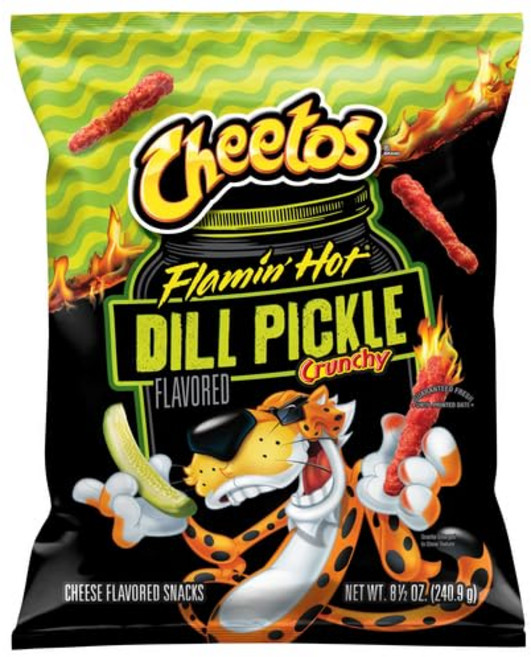 치토스 플레이밍 핫 딜 피클 맛 Cheetos Flamin' Hot Dill Pickle Chips, 1개, 240g